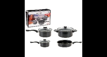 Redcliffs Camping/Outdoor/Reis pannenset aluminium - 7-delig