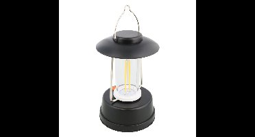 Redcliffs Campinglamp - LED Lantaarn - 2 lichtstanden - ophangbaar - zwart - 8 x 8 x 12 cm