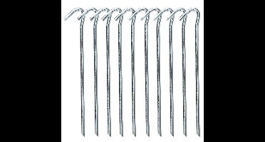Redcliffs tentharingen - pennen - 10x - zilver - metaal - 23 cm - voor diverse ondergronden