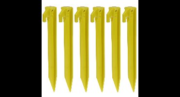 Redcliffs tentharingen - pennen - 144x - geel - kunststof - 23 cm - voor diverse ondergronden