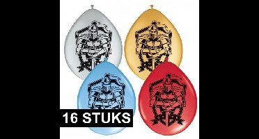 Ridder thema feest/verjaardag ballonnen - 16x stuks - Kinderen