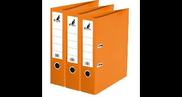 Ringband map/ordners A4 - 3x - oranje - 31 x 28 x 7 cm - Documenten opbergen - Kantoorartikelen