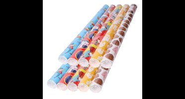 Rollen inpakpapier/cadeaupapier - 10x stuks - sinterklaas - 250 x 45 cm - papier