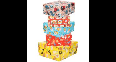 Rollen inpakpapier/cadeaupapier - 5x stuks - sinterklaas - 200 x 70 cm - papier