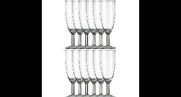 Royal Leerdam Champagneglazen/flutes transparant Gilde - 12x stuks - 150 ml/15 cl