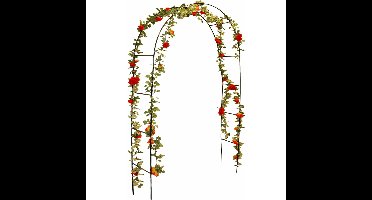 Rozen/tuin boog - donkergroen - metaal - 140 x 240 cm - klimplanten rozen boog