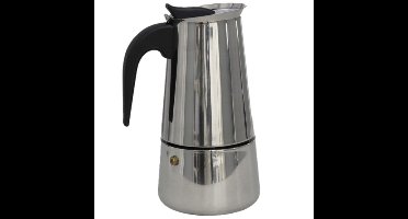 RVS moka/espresso koffiemaker voor 6 kopjes