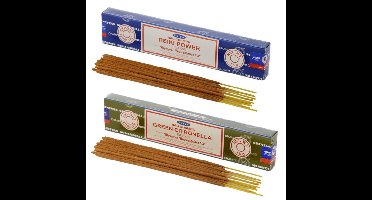 Satya Wierook cadeaus set - 2x geurstokjes - Reiki Power en Citronella geur - Meditatie