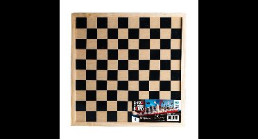 Schaakbord/dambord - 40 x 40 cm - hout - Schaakspel/damspel - Schaken en dammen