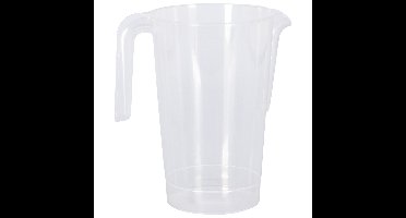 Schenkkan/waterkan - transparant - 1500 ML - kunststof - 20 x 18 x 20,5 cm