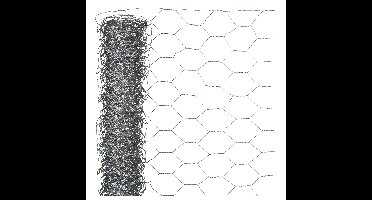 Schermgaas - grijs - verzinkt staal - 100 x 250 cm - zeskantig maaswijdte 13 x 13 mm
