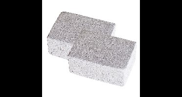 Schoonmaak steen voor barbecue - 6x - Schuursteen - BBQ reinigingsblok - 10 x 8 x 5 cm - Grijs