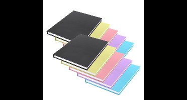 Schriften - 10x - A5 formaat - gekleurd - harde kaft - gelinieerd - schoolschriften