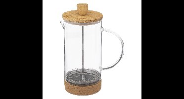 Secret de Gourmet French press cafetiere - glas/bamboe - 1 liter