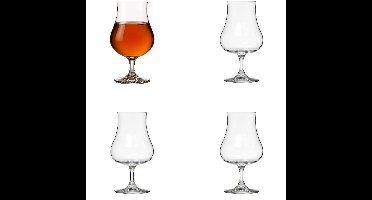Secret de Gourmet likeurglazen set - 4x stuks - 220 ml - kristalglas - borrelglazen