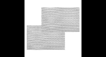 Secret de Gourmet tafel placemat - Set van 4x stuks - grafische print - wit - texaline - 45 x 30 cm