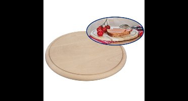 Serveer plank - rond - 28 cm - hout - ham plankje - broodplank - hapjes serveerplanken