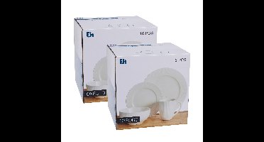 Servies set Oxford - 32-delig - wit - porselein - dinerservies - tafelservies - 8 personen