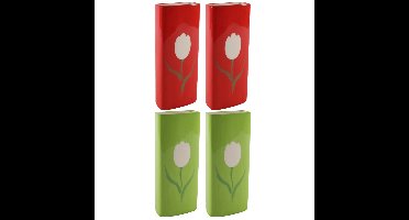 Set Radiatorbak waterverdampers 4x stuks - porselein - 20 x 8 cm