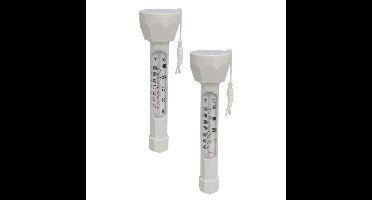 Set van 2x stuks drijvende water/zwembad thermometers