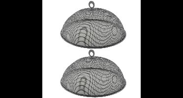 Set van 2x stuks metalen vliegenkappen/voedselkappen antraciet grijs rond 35 cm