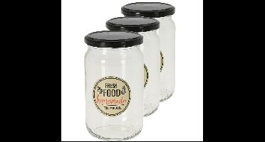 Set van 5x stuks voorraadpotten/weckpotten 720 ml glas met metalen schroefdeksel