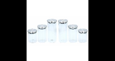 Set van 9x stuks glazen voorraadpotten/snoeppotten