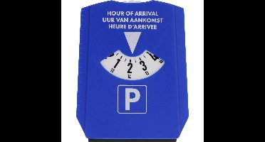Shell parkeerschijf met ijskrabber - draaischijf voor parkeren - 12 x 15 cm - blauw