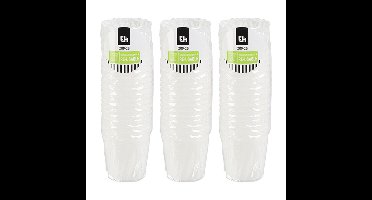 Shotglas - 60x - wit - kunststof - 30 ml - herbruikbaar