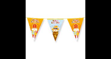 Sinterklaas met roetveeg Piet vlaggenlijn - slinger - 10 mtr - Sint versiering