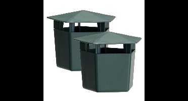 Slakkenval - 6x - onzichtbaar - groen - kunststof - slakkenvallen tuin