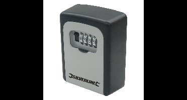 Sleutelkluis met cijferslot - grijs - giet aluminium - muur montage - 12 x 8 x 4 cm