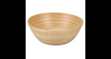 Snackschaaltje / kommetje - D18 x H7 cm - bamboe - naturel - soep / yoghurt / chips