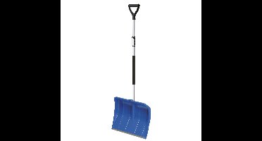 Sneeuwschep/sneeuwschuiver - blauw - telescopische steel - 122 - 160 cm