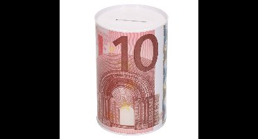 Spaarpot - 10 euro biljet - 8 x 15 cm - Blikken spaarpotten