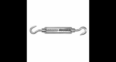 Spanschroeven/draadspanner met haak/haak - 1x - 7cm - verzinkt zamak - 80kg - M8 schroefdraad
