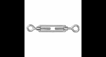 Spanschroeven/draadspanner met oog/oog - 1x - 8cm - verzinkt zamak - 100kg - M10 schroefdraad