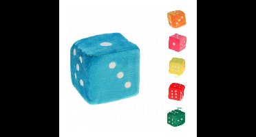 Speelgoed pluche dobbelstenen wit