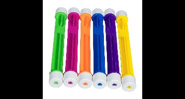 SportX Duikstaafjes - 6x stuks - gekleurd - kunststof - duikspeelgoed sticks