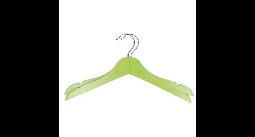 Storage Solutions kledinghangers voor kinderen - 16x stuks - hout - Klerenhangers - limegroen