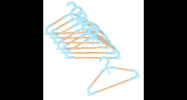 Storage Solutions kledinghangers voor kinderen - set van 18x - kunststof/hout - blauw