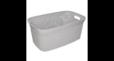 Storage Solutions wasmand - 35 liter - grijs - 54 x 34 x 23 cm - Kunststof - Draagmand