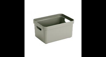 Sunware Opbergbox Sigma - kunststof - lichtgroen - 13 liter - 35 x 25 x 18 cm - Opbergbakken