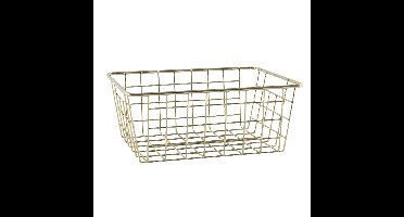 Svenska Living Draadmand - goudkleurig - opbergmand - 24 x 18 x 10 cm