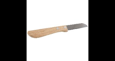 Svenska Living Keukenmesje/aardappelschilmesje - hout - RVS - bruin - 17 cm
