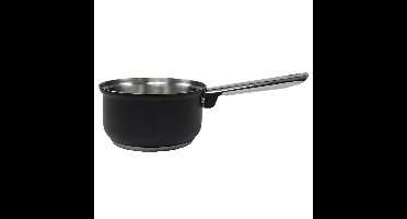 Svenska Living Steelpan - D16 cm - zwart - RVS - 1L - sauspan/juspan - alle warmtebronnen