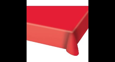 Tafelkleed - rood - 130 x 180 cm - plastic - tafellaken - versiering - feesttafelkleden