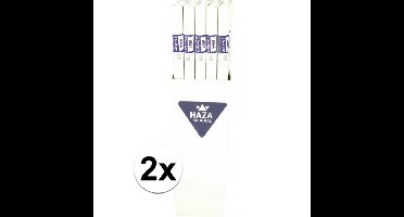Tafellaken/tafelkleed rol papier - 2x - 800 x 120 cm - roomwit - Lange tafels - Damast papier