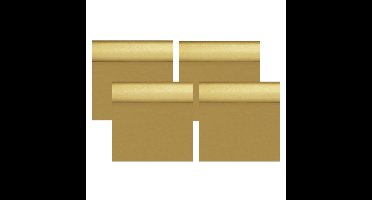 Tafelloper/placemats - 4x - goud - 40 x 480 cm - dunicel FSC papier - tafellaken