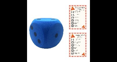 T&F Creations Sinterklaasspel set - dobbelspel - incl foam dobbelsteen - blauw